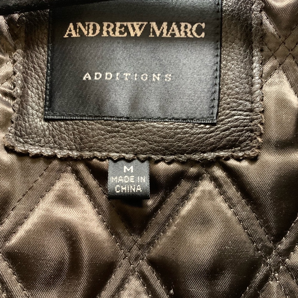 Andrew Marc brown leather jacket. Size M - Picture 2 of 8